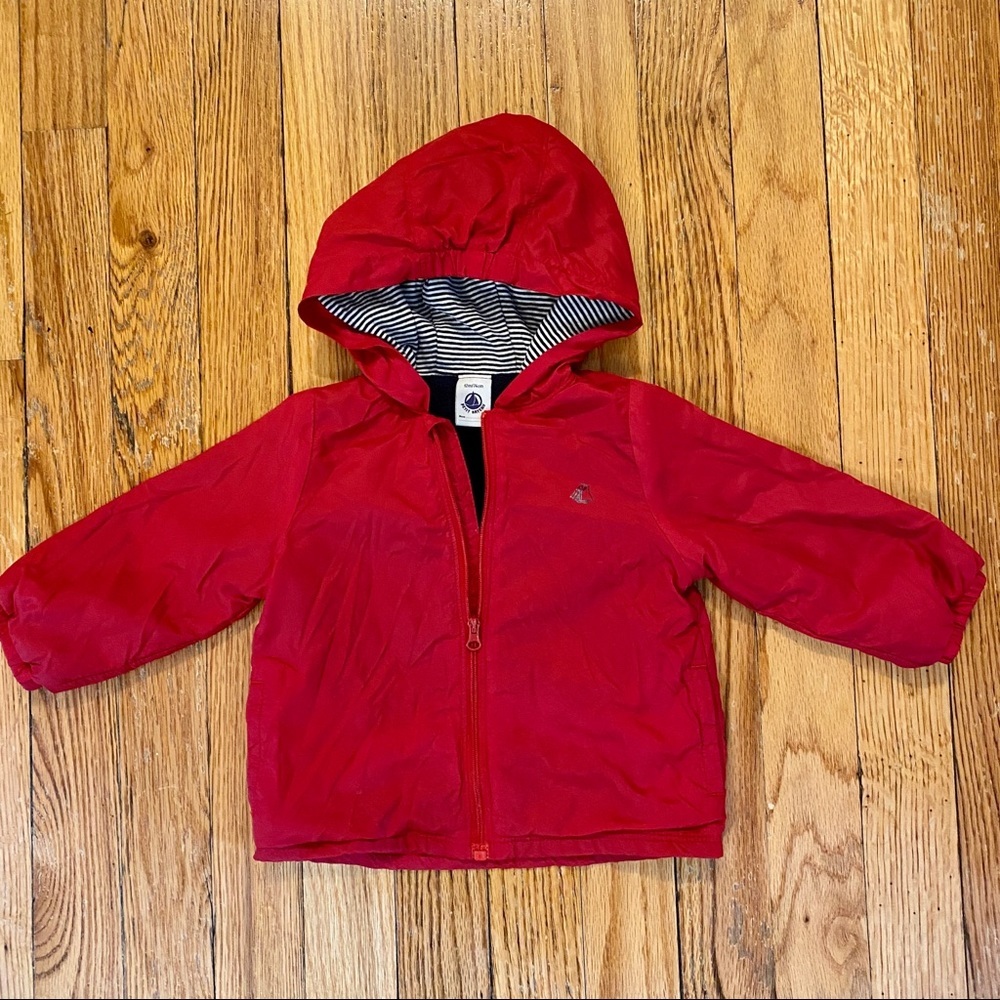Petit Bateau Baby Red Windbreaker 12m